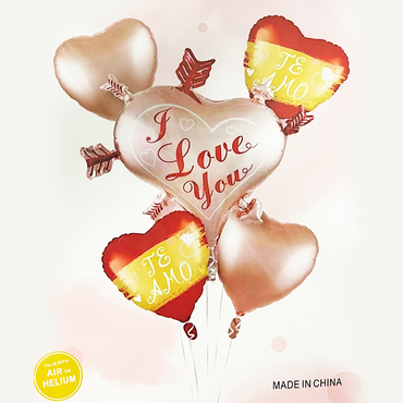 SET GLOBO CORAZONES 5PZAS GZ-4533