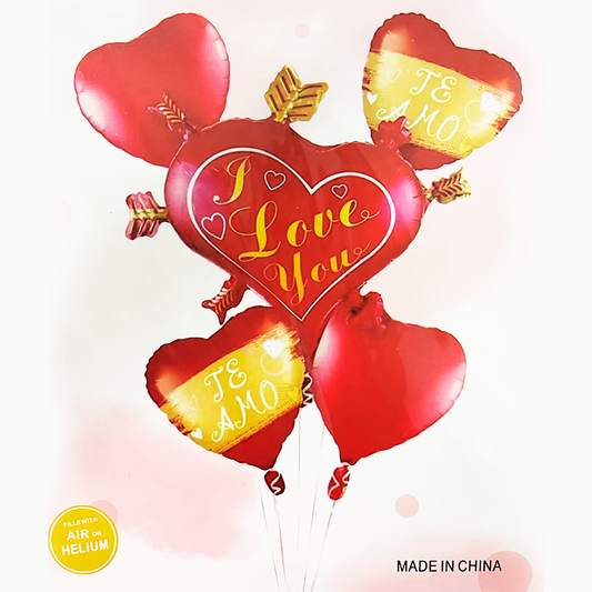 SET GLOBO CORAZONES 5PZAS GZ-4533