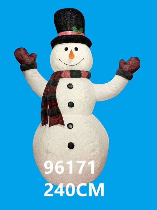 Inflable de muñeco de nieve de 240 cm