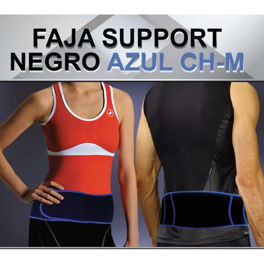 Faja support negro azul