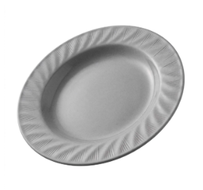 PLATOS DE MELAMINA DISEÑO GRIS BRILLOSO