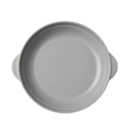 PLATOS DE MELAMINA DISEÑO GRIS BRILLOSO