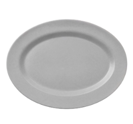 PLATOS DE MELAMINA DISEÑO GRIS BRILLOSO