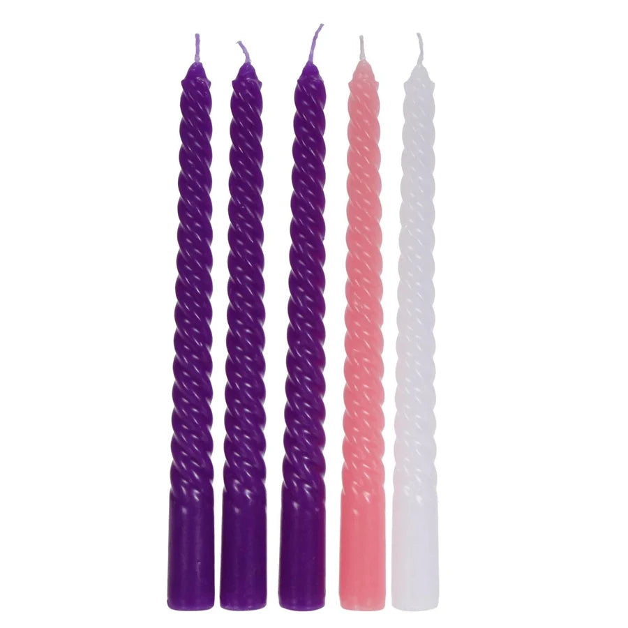 VELAS DE ADVIENTO 5PZAS 25X2CM 9813
