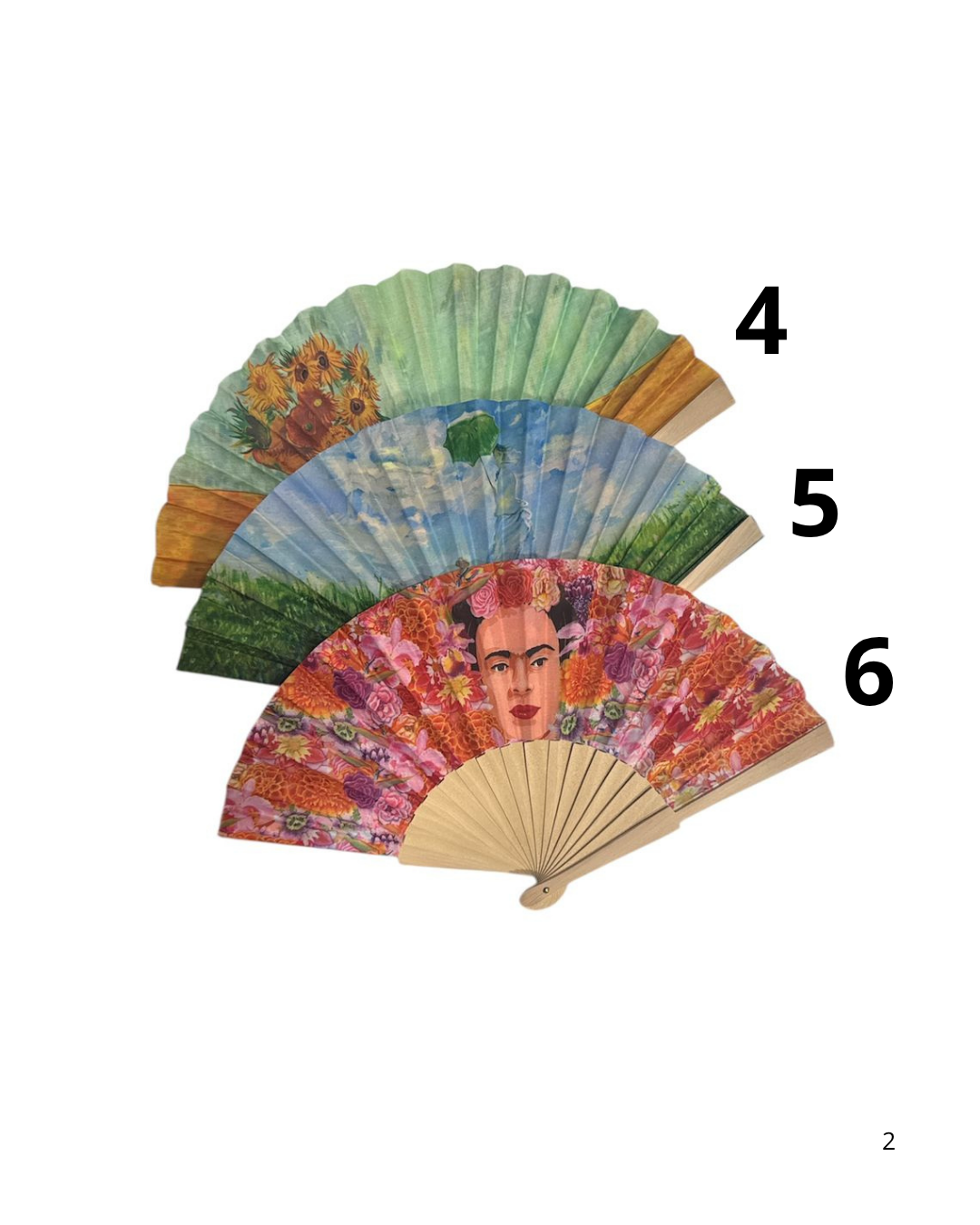 ABANICO DE MADERA CON TELA SZ-235 SZ-236