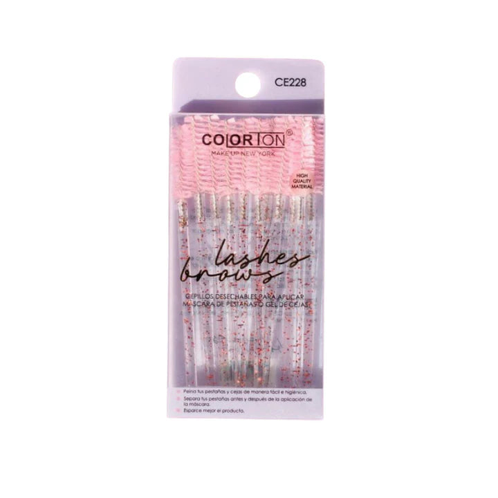 CEPILLOS DESECHABLES MULTIUSO LASHES BROWS 12PZAS COLORTONC