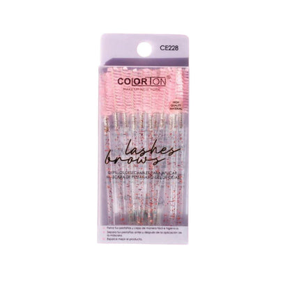 CEPILLOS DESECHABLES MULTIUSO LASHES BROWS 12PZAS COLORTONC