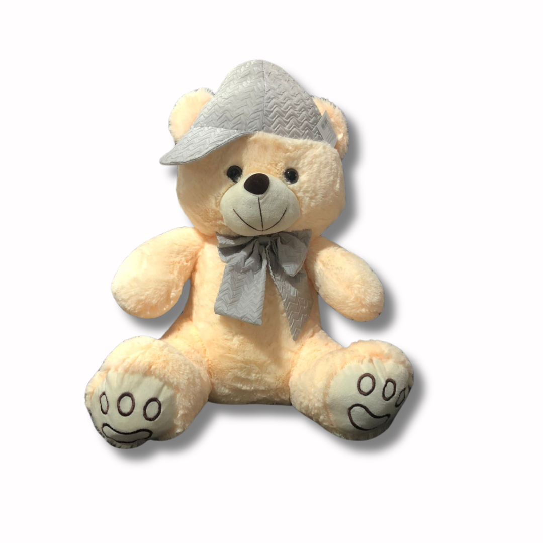 OSO DE PELUCHE CON CORBATA MOÑO Y GORRA GM1177-3D-2