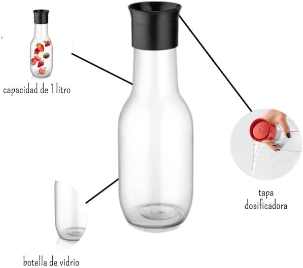 BOTELLA HYDRA 1LT C/TAPA DISPENSADORA 1325