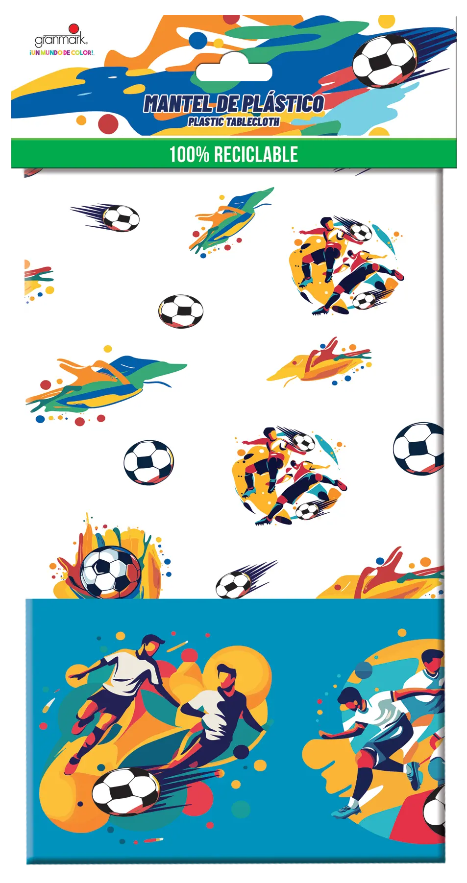 MANTEL DE PLASTICO FUTBOL 1.07x2.44MTS GRANMARK