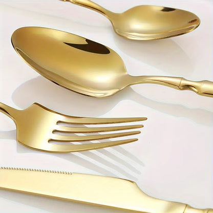 JUEGO DE CUBIERTOS DORADOS