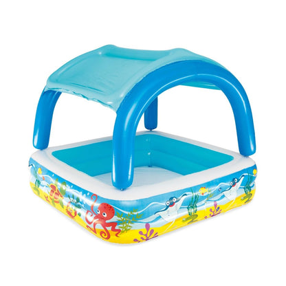 ALBERCA INFLABLE C/SOMBRA 1.40x1.40x1.14M 52192