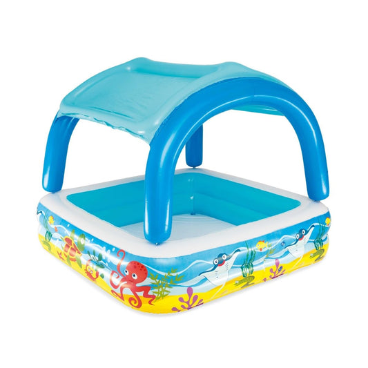 ALBERCA INFLABLE C/SOMBRA 1.40x1.40x1.14M 52192