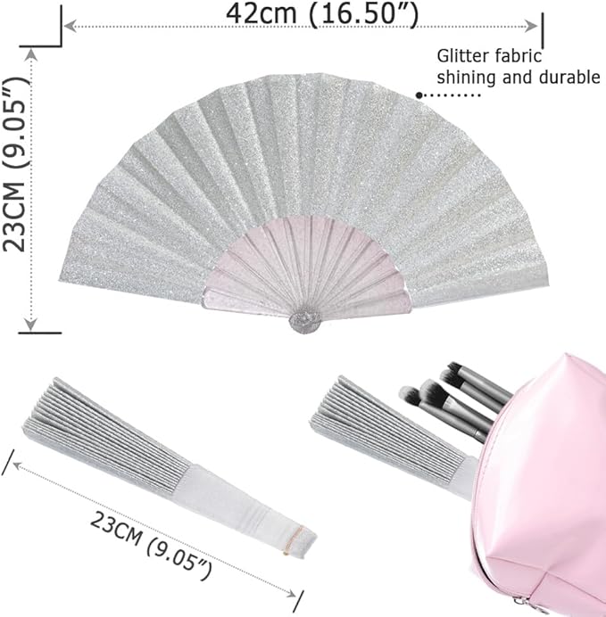 ABANICO GLITTER GM644-2A-7 GM96-4A-7