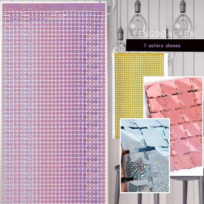 CORTINA METALICA CUADROS DESTELLOS GZ-10944