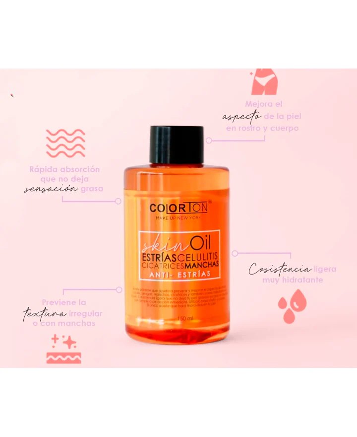 ACEITE ANTI-ESTRIAS CELULITIS CICATRICES Y MANCHAS 150ML COLORTON