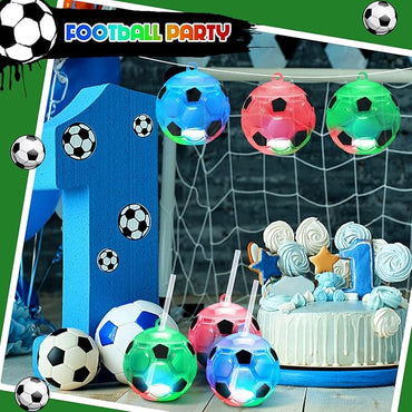 VASO BALON DE FUTBOL C/LUZ Y POPOTE GM415-4H-76