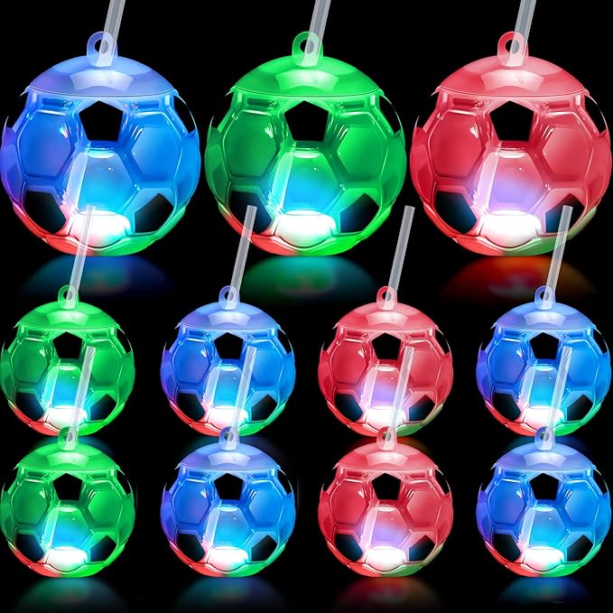 VASO BALON DE FUTBOL C/LUZ Y POPOTE GM415-4H-76