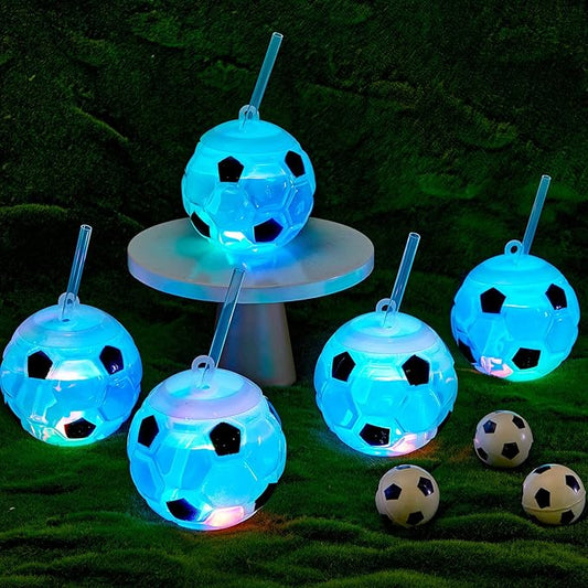 VASO BALON DE FUTBOL C/LUZ Y POPOTE GM415-4H-76