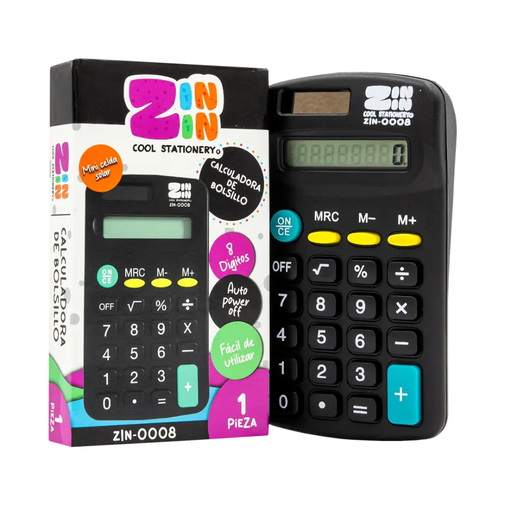 CALCULADORA DE BOLSILLO ZIN-0008 ZIN-0008-B