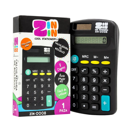 CALCULADORA DE BOLSILLO ZIN-0008 ZIN-0008-B