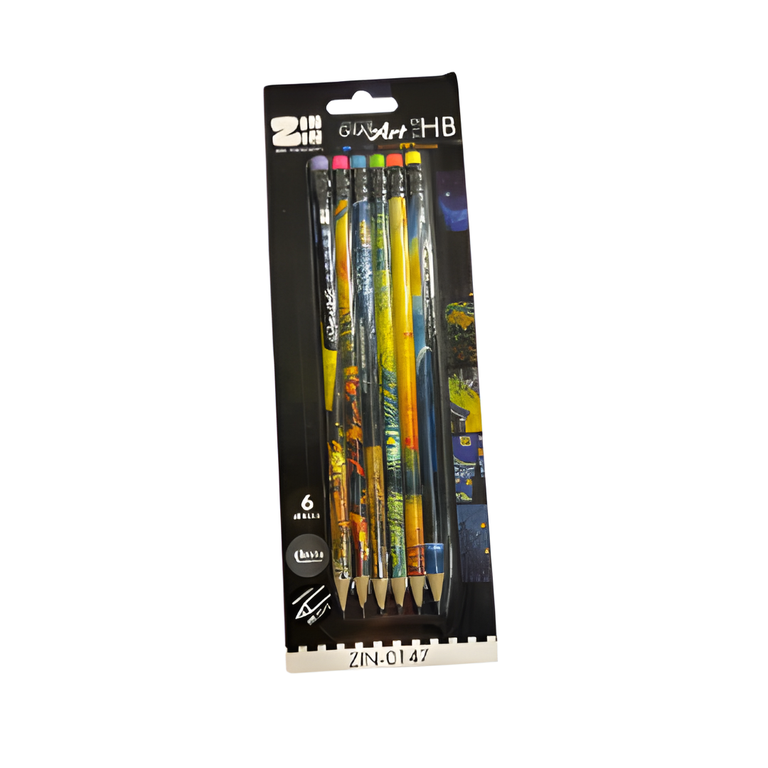 LAPIZ GRAFITO HB VAN GOGH 6 PZAS ZIN-0147