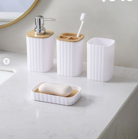 SET ACCESORIOS P/BAÑO 4PZAS GM106-1F-14