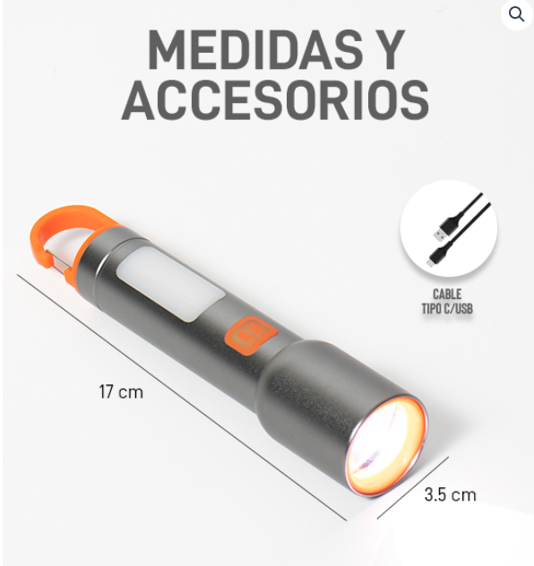LAMPARA DE MANO RECARGABLE