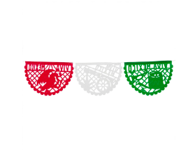 ENRAMADA PLASTICO 1/4 MANTEL FIESTAS PATRIAS