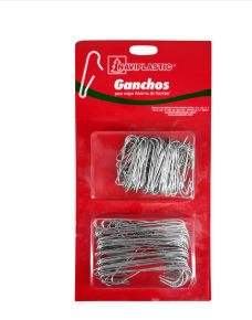 GANCHOS BLISTER C/150 PZAS PLATA 4201502