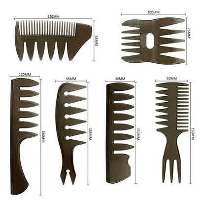 PEINE P/ BARBERIA 6 PZAS GM1-7A-105