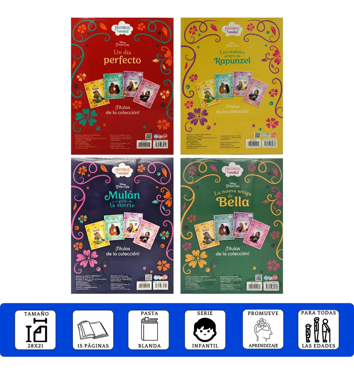 LIBRO DE CUENTOS 21x28 CM HISTORIAS DE PELICULAS DISNEY 16 PAG BBFUN2497