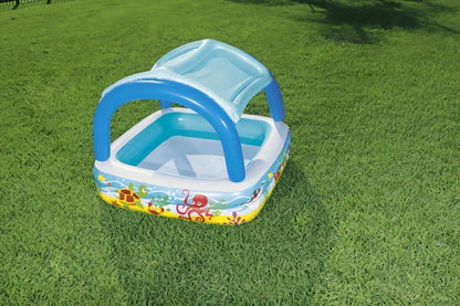 ALBERCA INFLABLE C/SOMBRA 1.40x1.40x1.14M 52192