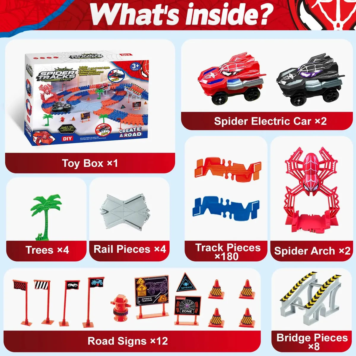 PISTA SPIDER 212 PIEZAS