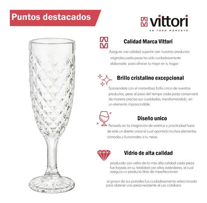 COPA FLAUTA VALERIA 170ML 1553A