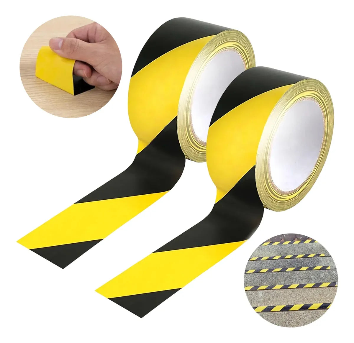 CINTA MARCAJE AREA NEGRO Y AMARILLO H1150