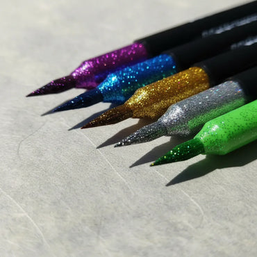 MARCADORES CON GLITTER PUNTA PINCEL
