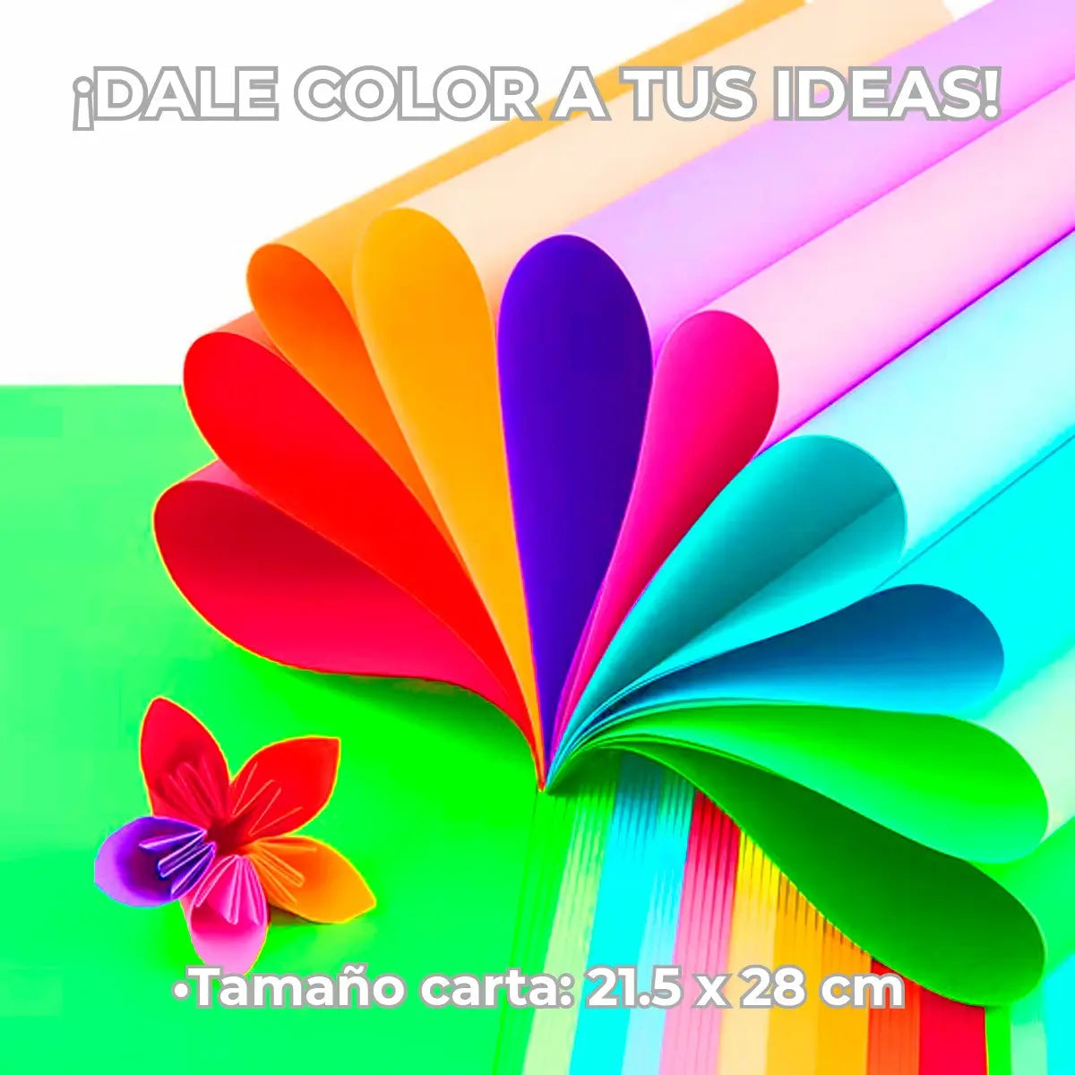 HOJA DE COLORES NEON T/C 100 HOJAS IND-0733