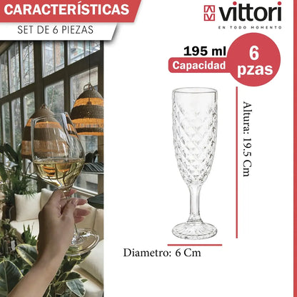 COPA FLAUTA VALERIA 170ML 1553A