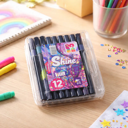 MARCADORES CON GLITTER PUNTA PINCEL