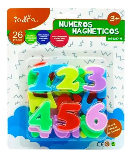 BLISTER CON 26 LETRAS O NUMEROS MAGNETICOS IND-0257 L N