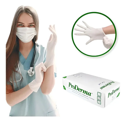 GUANTE PRODERMA LATEX  NO ESTERIL 100 PZ