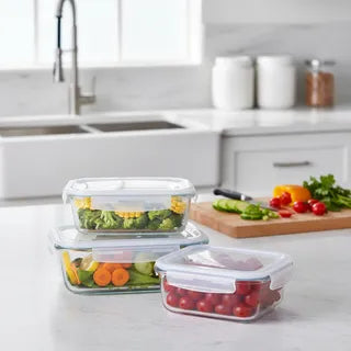 CONTENEDORES HERMETICOS DE VIDRIO V/TAMAÑOS