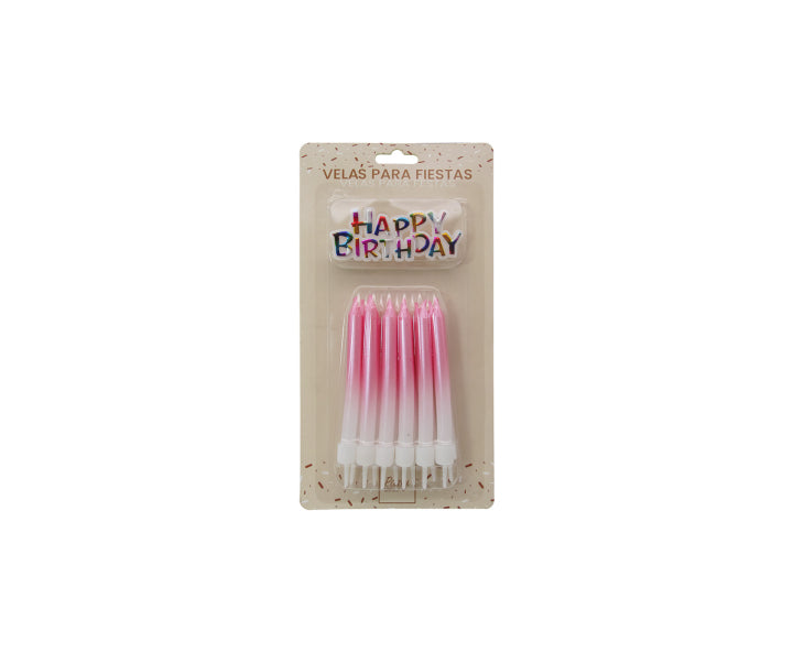 VELA DOBLE COLOR HAPPY BIRTHDAY GZ-6319