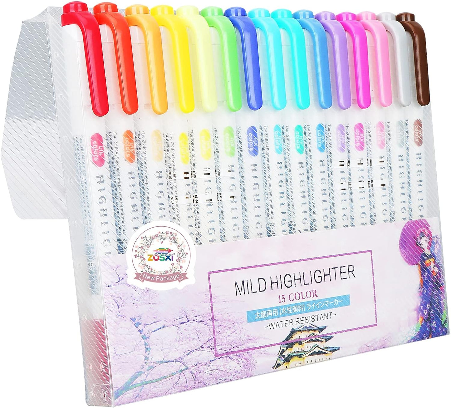 MARCATEXTOS DOBLE PUNTA HIGHLIGHTER 15 PZAS B2634