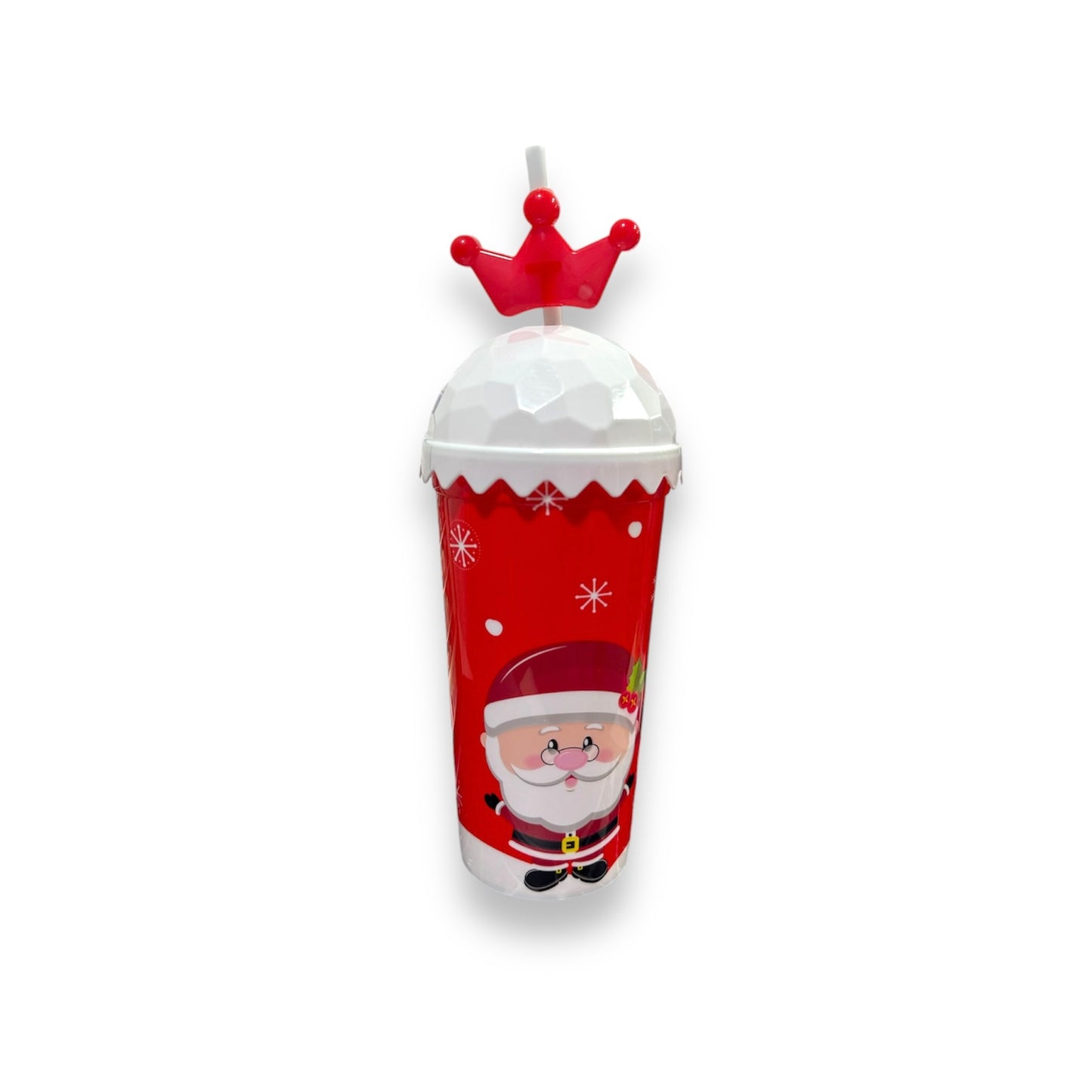 VASO NAVIDAD C/TAPA Y POPOTE GZ-8423