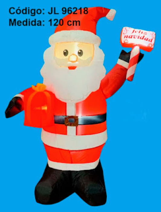 FIG DECO INFLABLE SANTA CLAUS C/FELIZ NAVIDAD 120CM JL96218