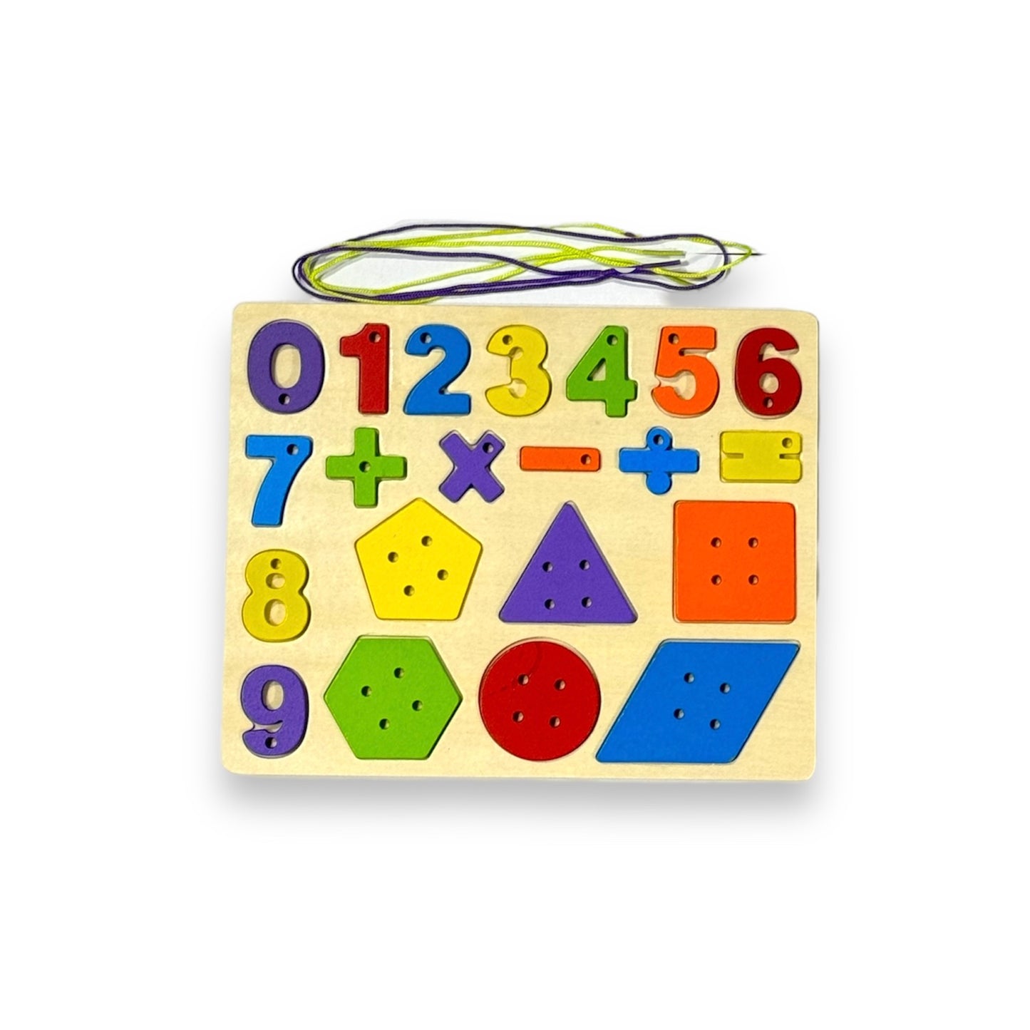 TABLERO DE LETRAS, NUMEROS, FORMAS GEOMETRICAS, FRUTAS Y OBJETOS