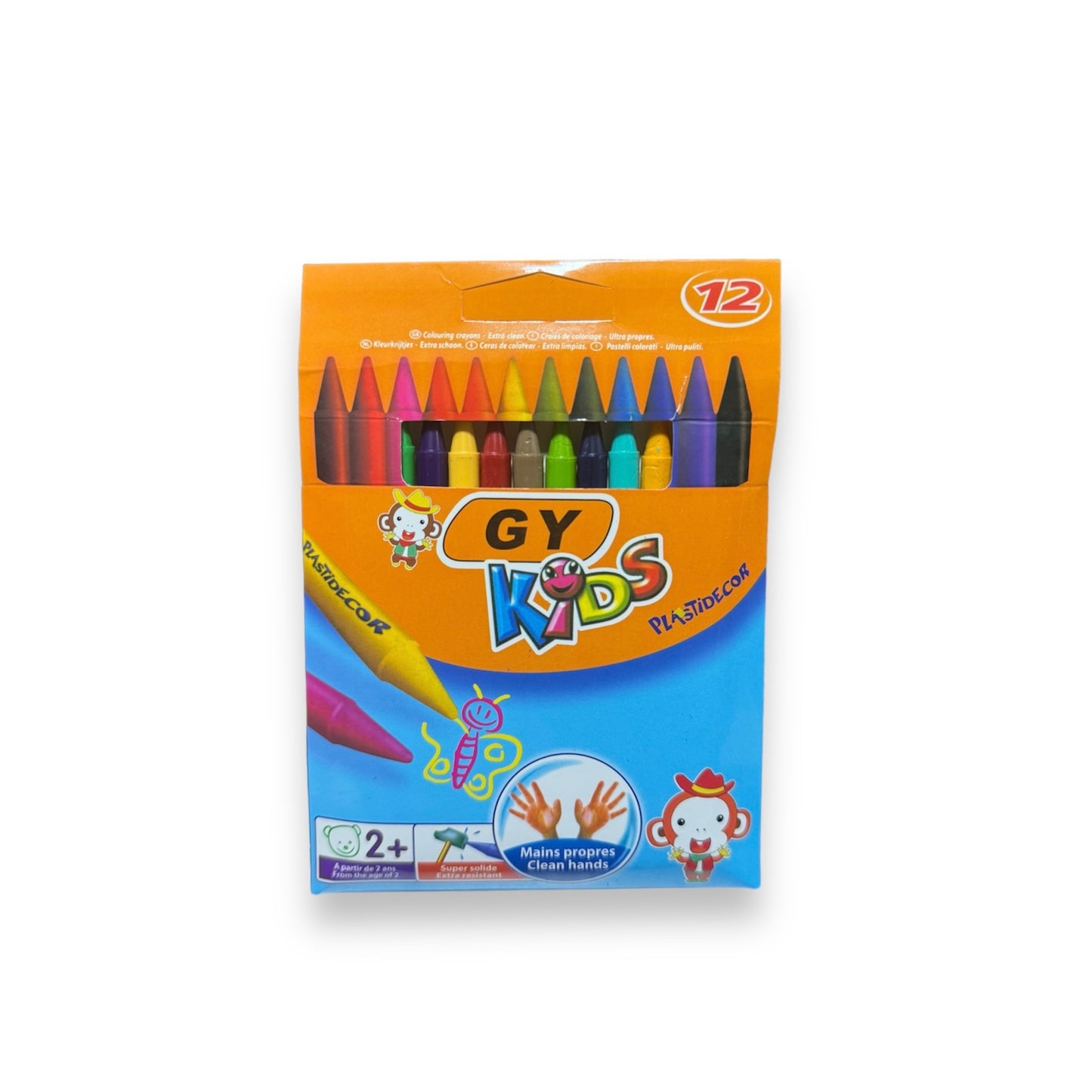 CRAYONES PLASTICOS KIDS 12 PZAS GM3-10H-4