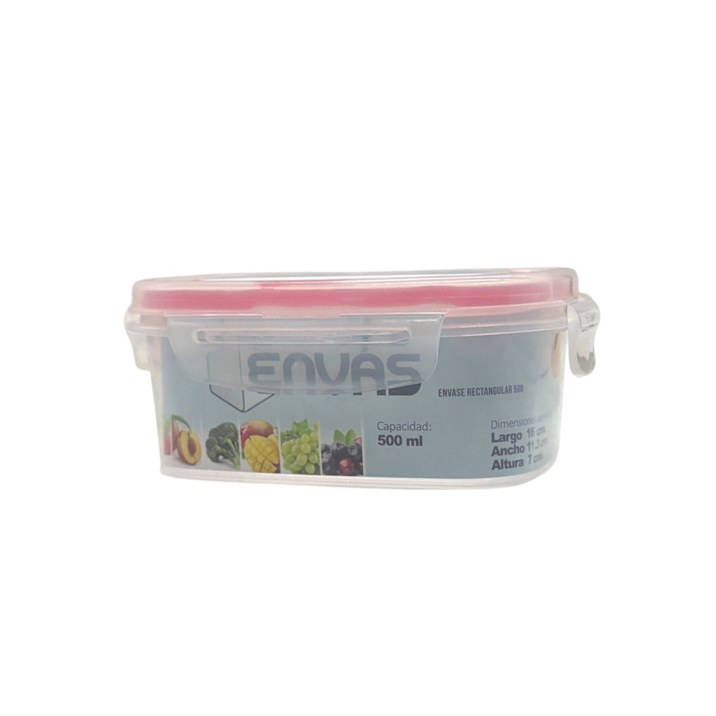 HERMETICO RECTANGULAR 500ML VTP